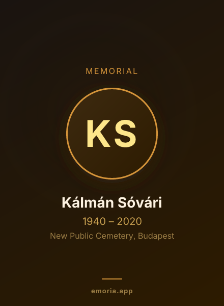 Memorial portrait of Kálmán Sóvári