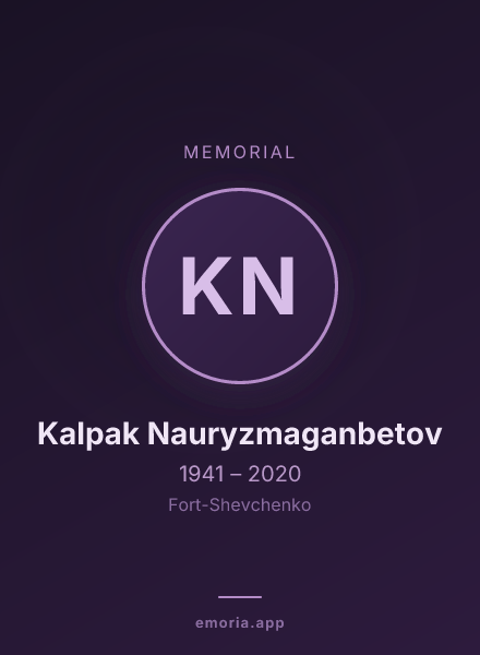Memorial portrait of Kalpak Nauryzmaganbetov