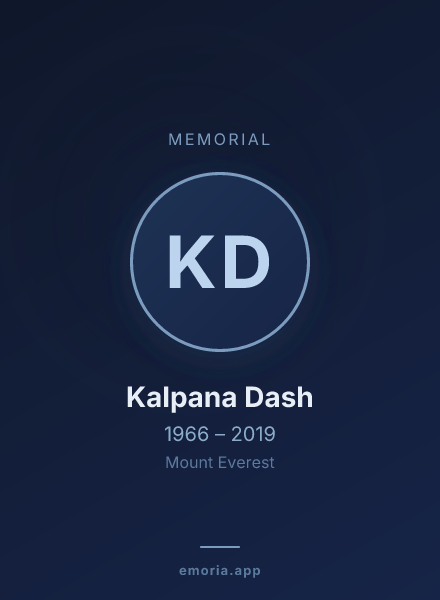 Memorial portrait of Kalpana Dash