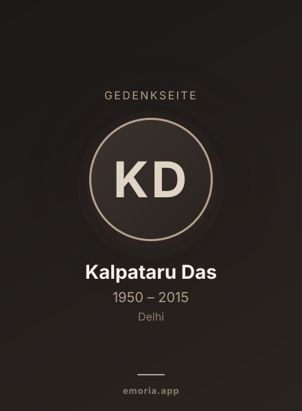 Gedenkportrait von Kalpataru Das