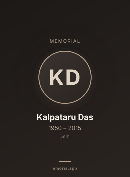 Memorial portrait of Kalpataru Das