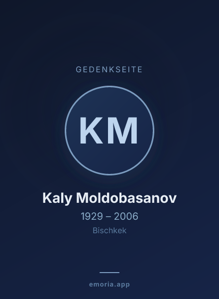 Gedenkportrait von Kaly Moldobasanov