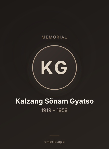 Memorial portrait of Kalzang Sönam Gyatso