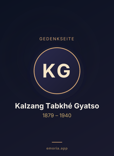 Gedenkportrait von Kalzang Tabkhé Gyatso