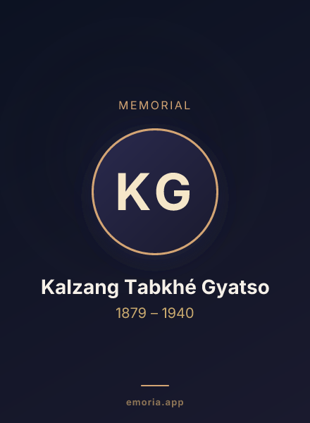 Memorial portrait of Kalzang Tabkhé Gyatso