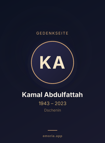 Gedenkportrait von Kamal Abdulfattah