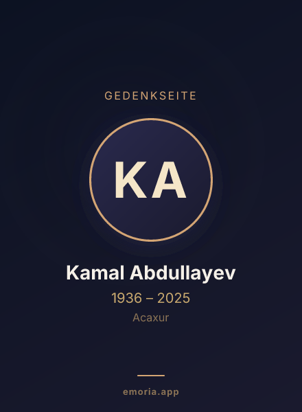 Gedenkportrait von Kamal Abdullayev