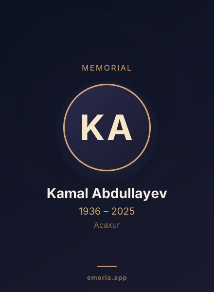 Memorial portrait of Kamal Abdullayev