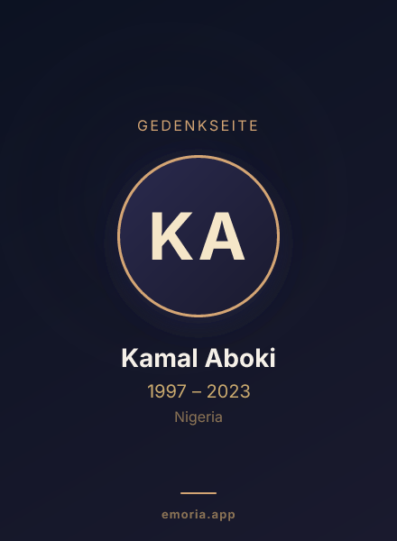 Gedenkportrait von Kamal Aboki