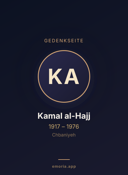 Gedenkportrait von Kamal al-Hajj