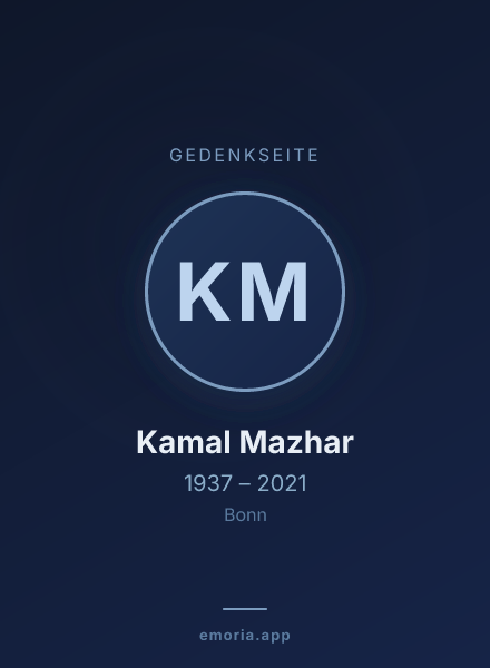 Gedenkportrait von Kamal Mazhar
