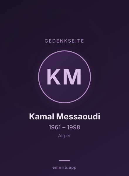 Gedenkportrait von Kamal Messaoudi