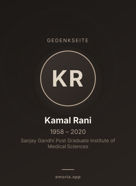 Gedenkportrait von Kamal Rani