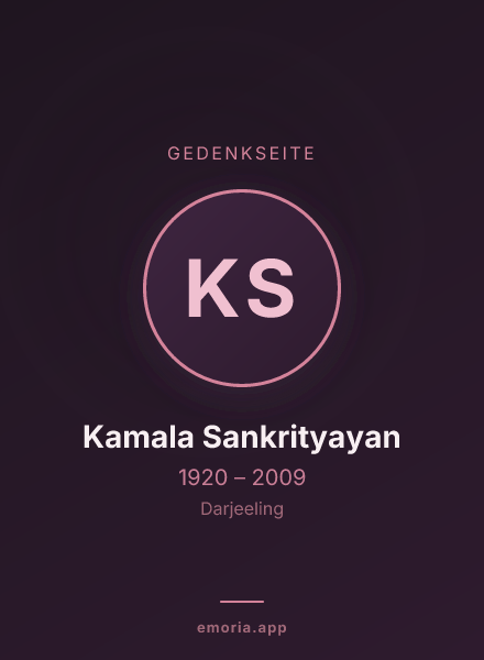 Gedenkportrait von Kamala Sankrityayan