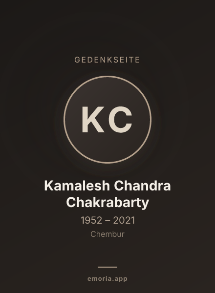 Gedenkportrait von Kamalesh Chandra Chakrabarty