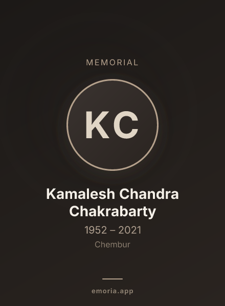 Memorial portrait of Kamalesh Chandra Chakrabarty