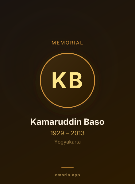 Memorial portrait of Kamaruddin Baso