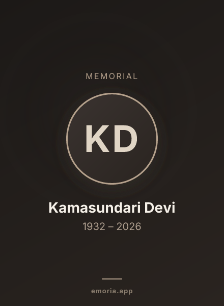 Memorial portrait of Kamasundari Devi