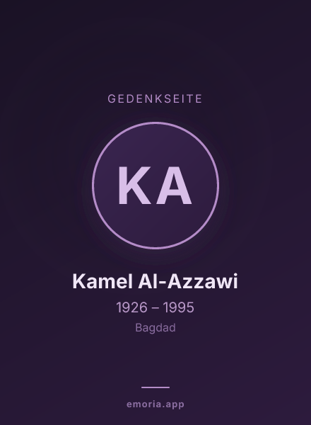 Gedenkportrait von Kamel Al-Azzawi