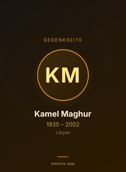 Gedenkportrait von Kamel Maghur