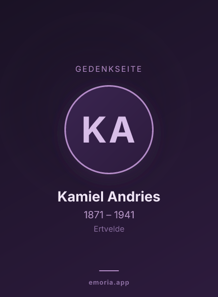 Gedenkportrait von Kamiel Andries