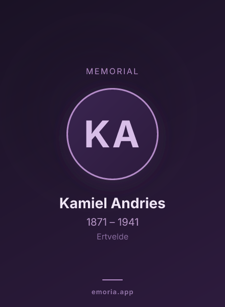 Memorial portrait of Kamiel Andries