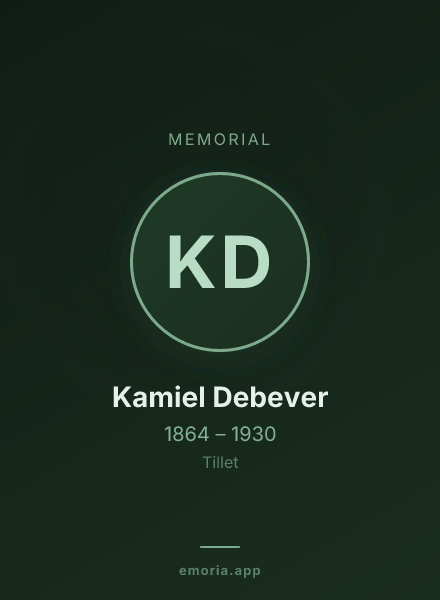 Memorial portrait of Kamiel Debever