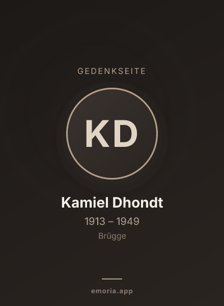 Gedenkportrait von Kamiel Dhondt