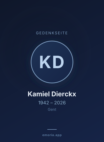 Gedenkportrait von Kamiel Dierckx
