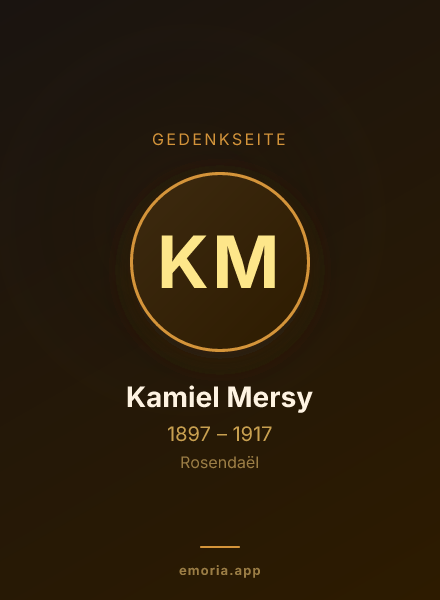 Gedenkportrait von Kamiel Mersy