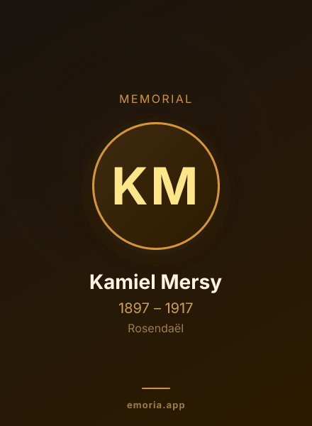 Memorial portrait of Kamiel Mersy