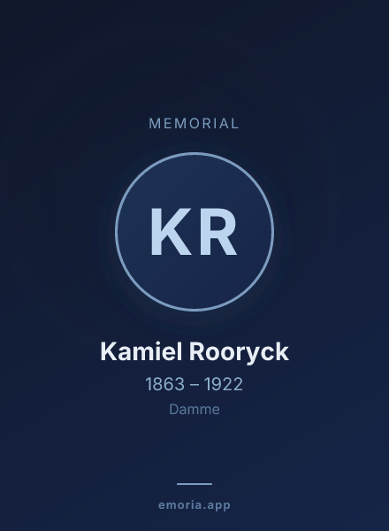 Memorial portrait of Kamiel Rooryck