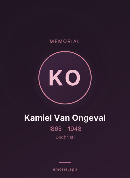 Memorial portrait of Kamiel Van Ongeval