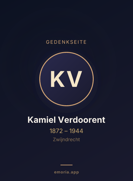 Gedenkportrait von Kamiel Verdoorent