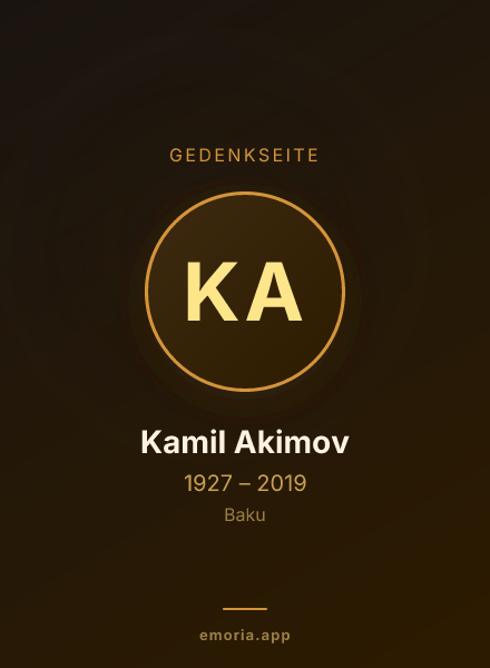 Gedenkportrait von Kamil Akimov