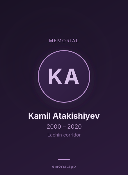 Memorial portrait of Kamil Atakishiyev