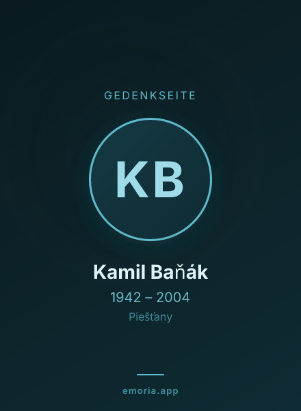 Gedenkportrait von Kamil Baňák