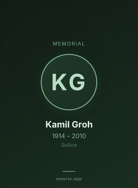 Memorial portrait of Kamil Groh