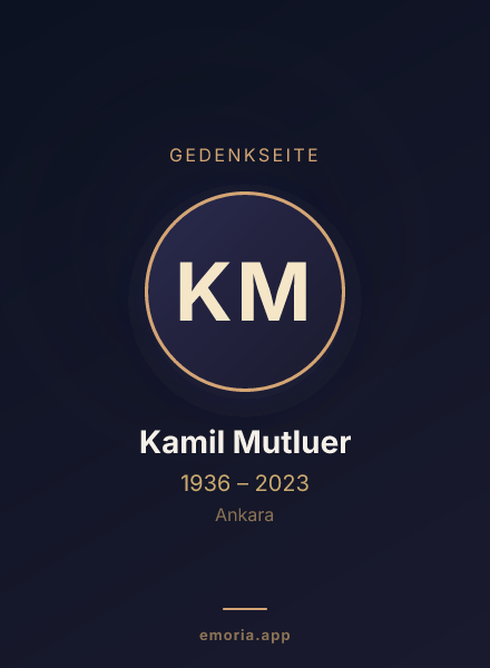 Gedenkportrait von Kamil Mutluer