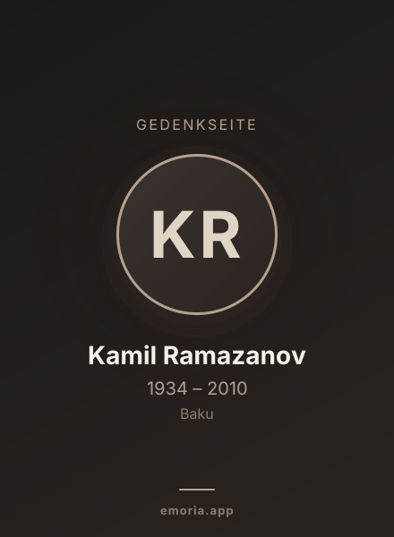 Gedenkportrait von Kamil Ramazanov