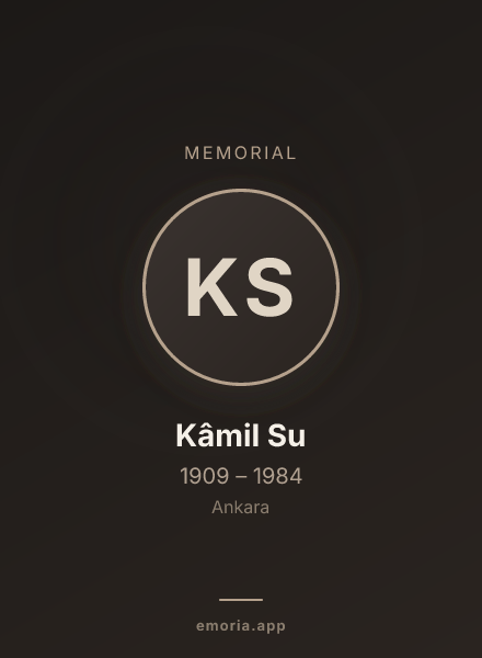 Memorial portrait of Kâmil Su