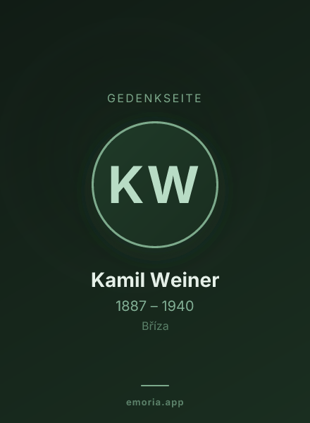 Gedenkportrait von Kamil Weiner