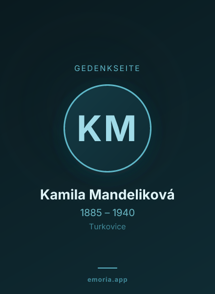 Gedenkportrait von Kamila Mandeliková