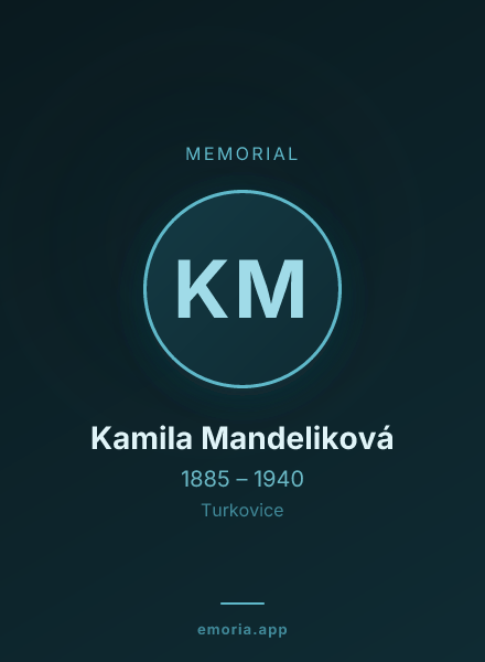 Memorial portrait of Kamila Mandeliková