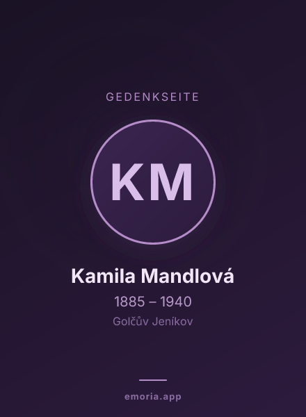 Gedenkportrait von Kamila Mandlová