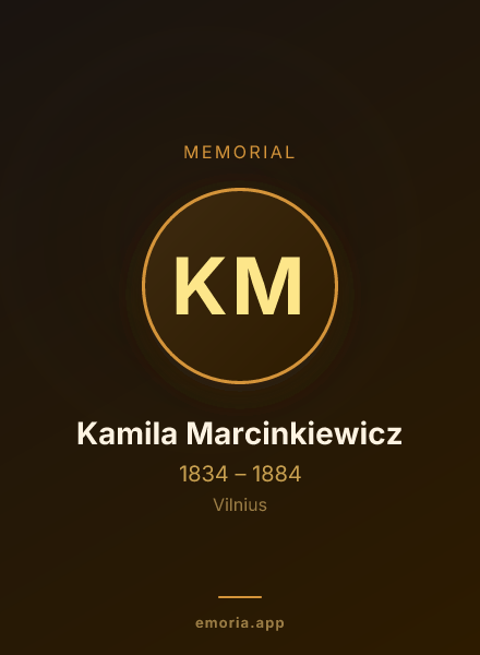 Memorial portrait of Kamila Marcinkiewicz