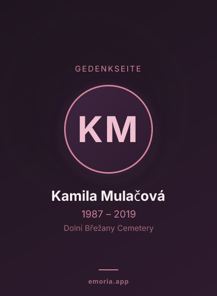 Gedenkportrait von Kamila Mulačová