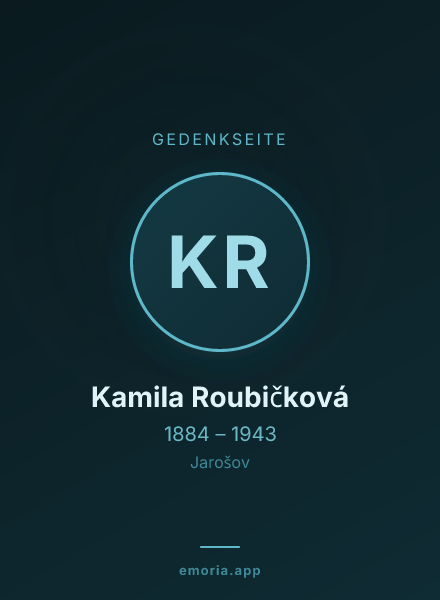 Gedenkportrait von Kamila Roubičková