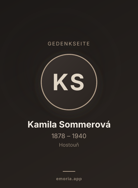 Gedenkportrait von Kamila Sommerová
