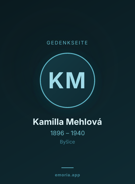 Gedenkportrait von Kamilla Mehlová